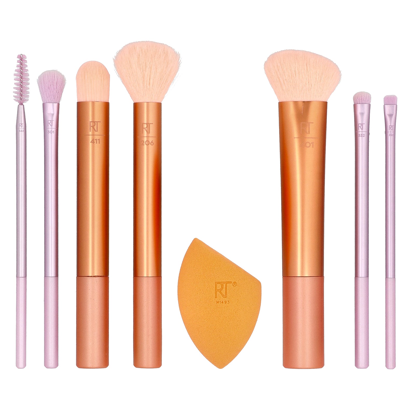Real Techniques, Level Up Brush + Sponge Set, 8 Piece Set