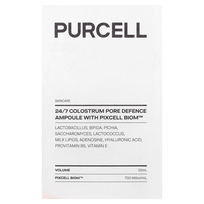 PURCELL, 24/7 Colostrum Pore Defence Ampoule with Pixcell Biom™, 1.85 fl oz (55 ml)