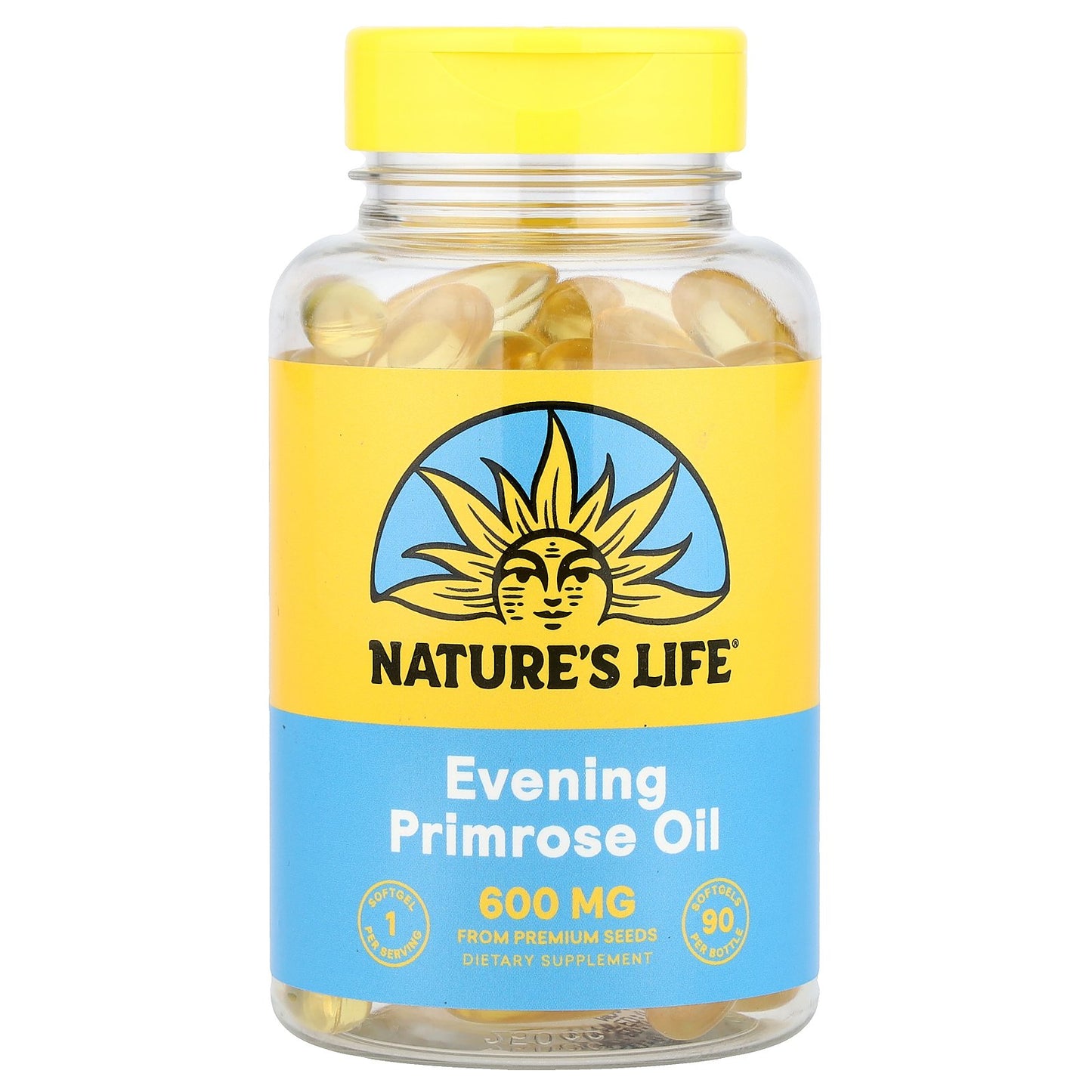 Nature's Life, Evening Primrose Oil, 600 mg , 90 Softgels