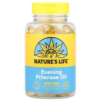 Nature's Life, Evening Primrose Oil, 600 mg , 90 Softgels