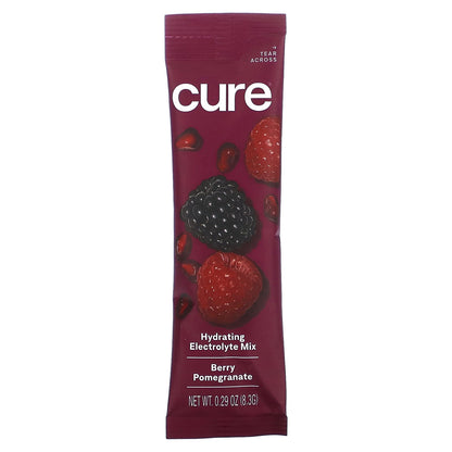 Cure Hydration, Hydrating Electrolyte Mix, Berry Pomegranate, 14 Packets, 0.29 oz (8.3 g) Each