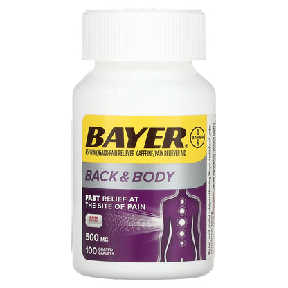 Bayer, Back & Body, 500 mg , 100 Coated Caplets