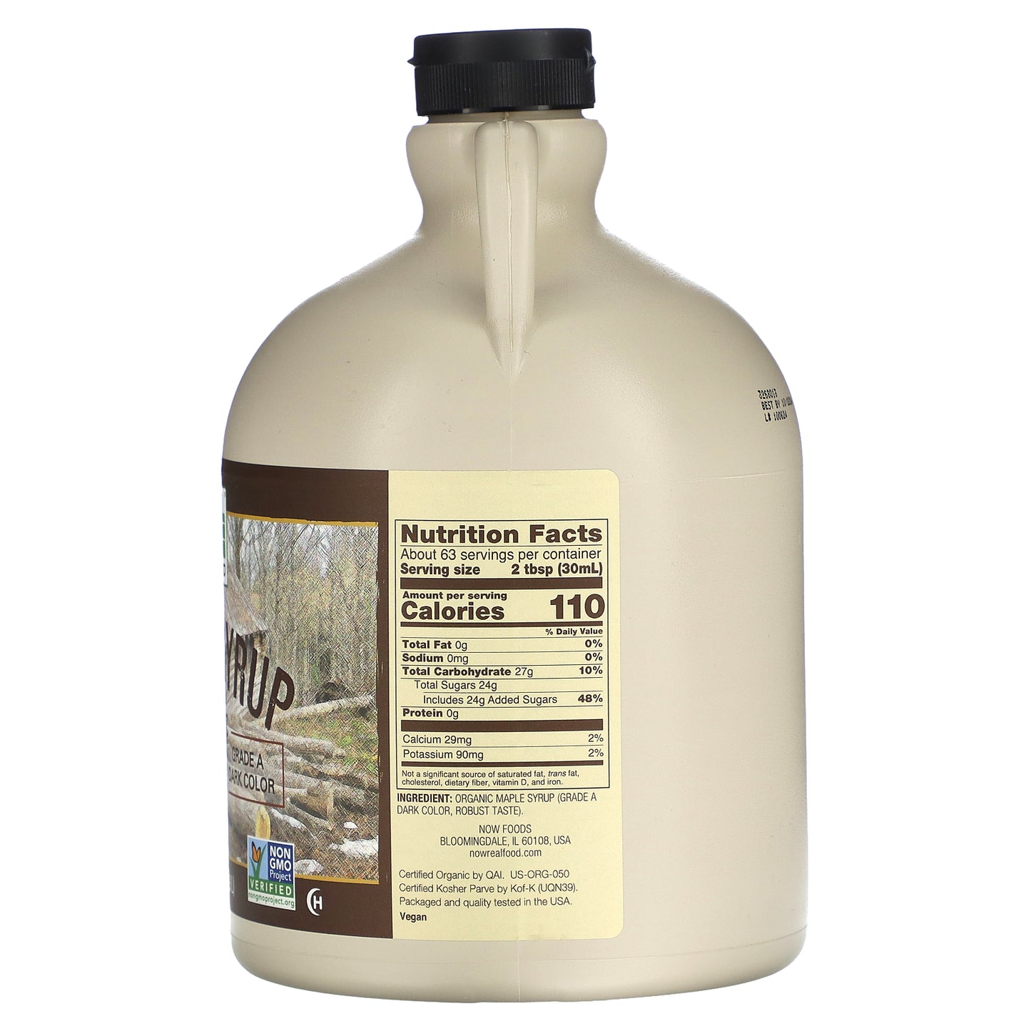 NOW Foods, Real Food, Organic Maple Syrup, 64 fl oz (1.89 L)