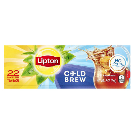 Lipton, Cold Brew Tea, Family Size , 22 Tea Bags, 4.8 oz (136 g)