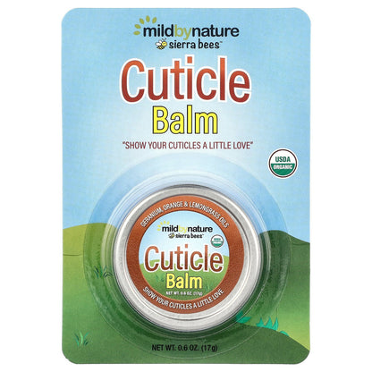 Mild By Nature, Sierra Bees™, Cuticle Care Balm, Geranium, Orange & Lemongrass, 0.6 oz (17 g)