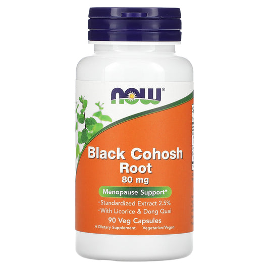 NOW Foods, Black Cohosh Root, 80 mg, 90 Veg Capsules