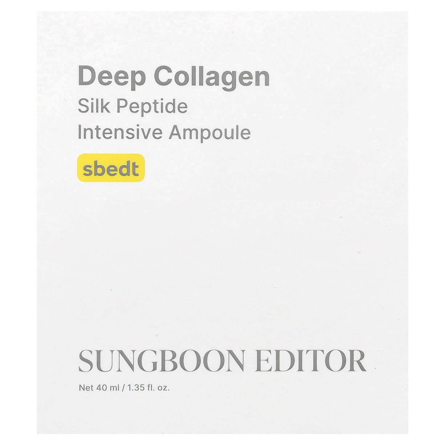 Sungboon Editor, Deep Collagen, Silk Peptide Intensive Ampoule , 1.35 fl oz (40 ml)