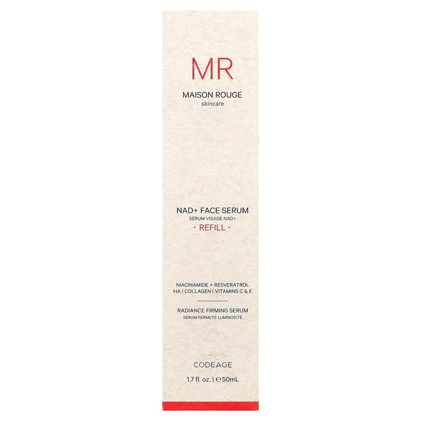 Codeage, Maison Rouge, NAD+ Face Serum, Refill, 1.7 fl oz (50 ml)
