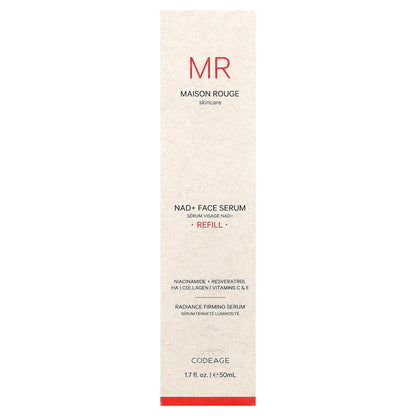 Codeage, Maison Rouge, NAD+ Face Serum, Refill, 1.7 fl oz (50 ml)