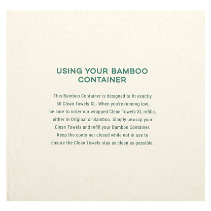 Clean Skin Club, Luxe Bamboo Box, Clean Towels XL, 50 Count