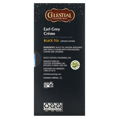 Celestial Seasonings, Black Tea, Earl Grey Creme, 16 Tea Bags, 1.1 oz (31 g)