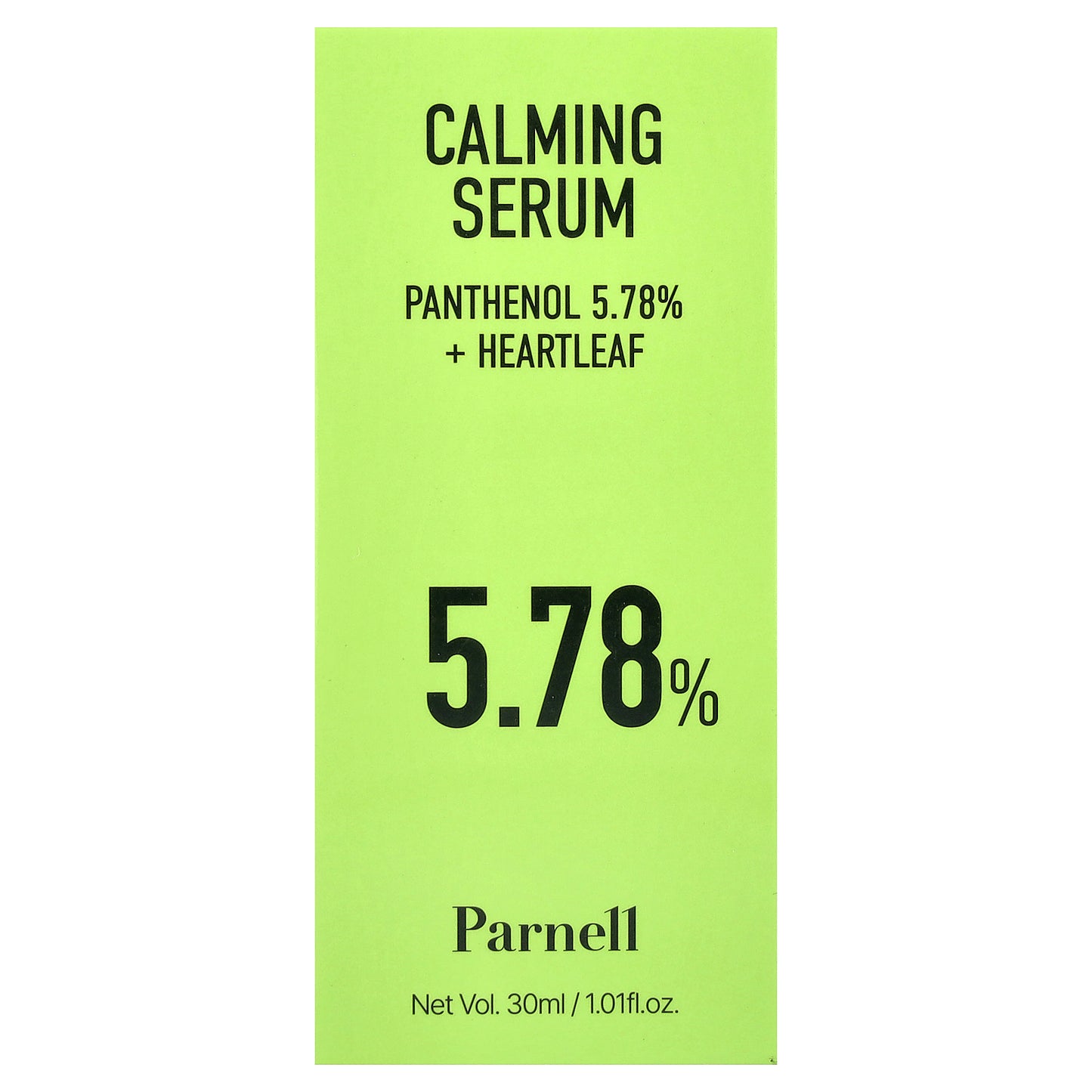 Parnell, Panthenol 5.78 Heartleaf Calming Serum, 1.01 fl oz (30 ml)