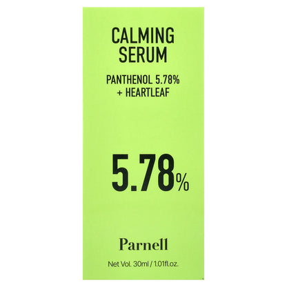 Parnell, Panthenol 5.78 Heartleaf Calming Serum, 1.01 fl oz (30 ml)