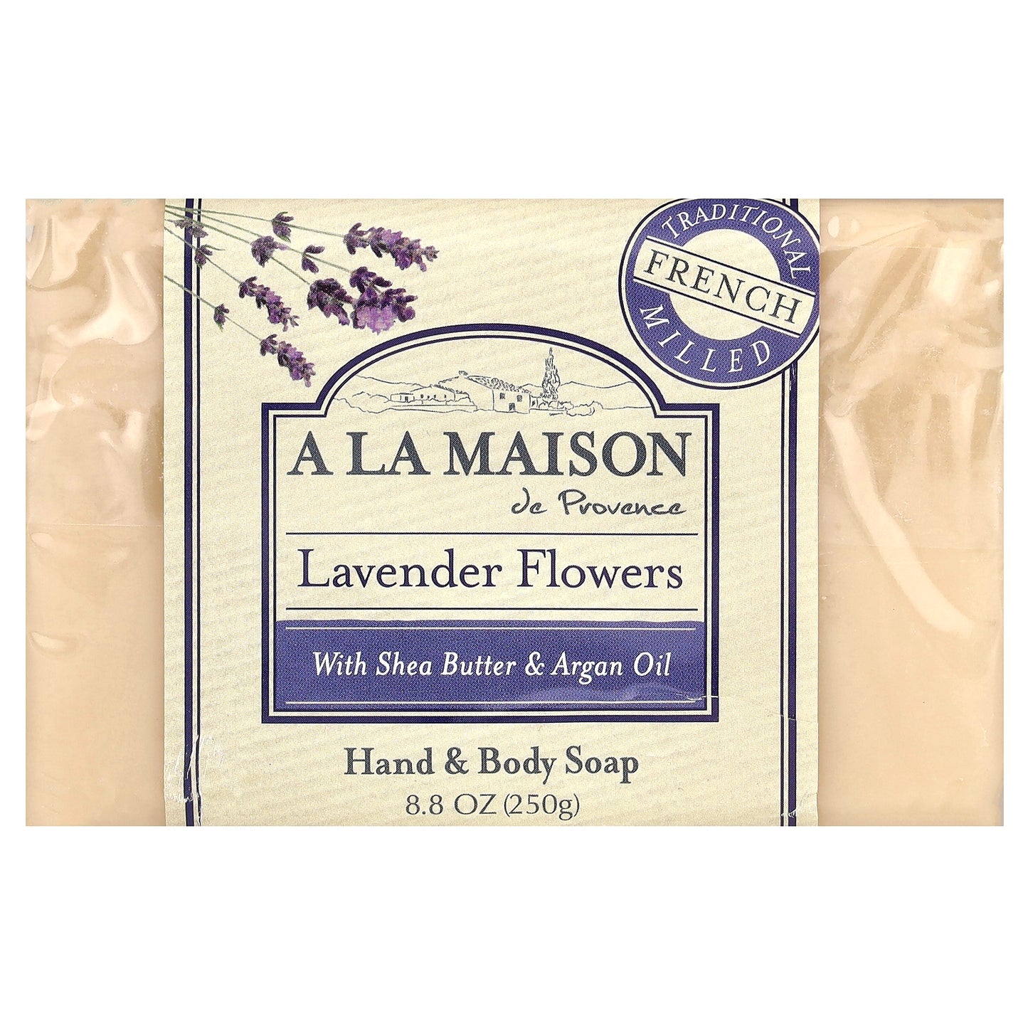 A La Maison de Provence, Hand & Body Bar Soap, Lavender Flowers, 8.8 oz (250 g)