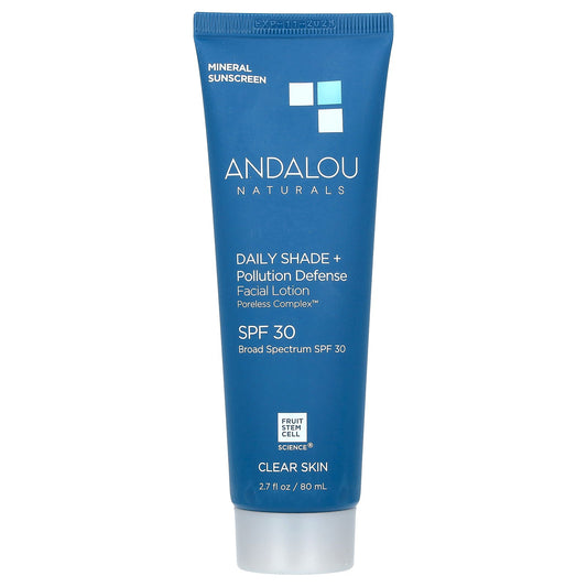 Andalou Naturals, Daily Shade + Pollution Defense, Facial Lotion, SPF 30 , 2.7 fl oz (80 ml)