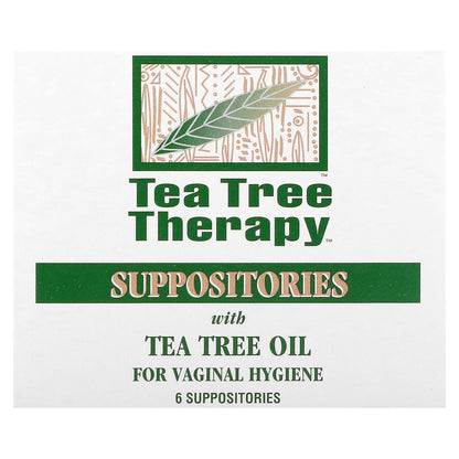 Tea Tree Therapy, Suppositories with Tea Tree Oil for Vaginal Hygiene, 6 Suppositories