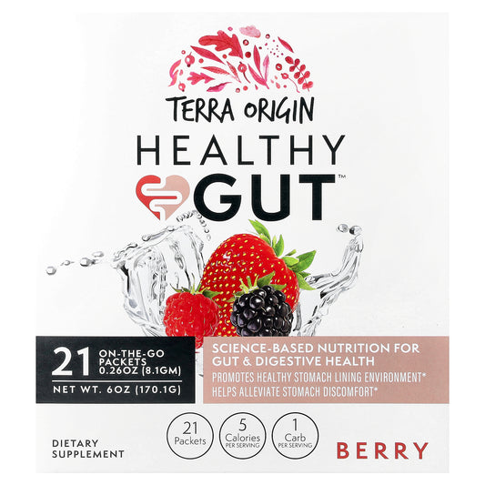 Terra Origin, Healthy Gut™, Berry , 21 On The Go Packets, 0.26 oz (8.1 g) Each