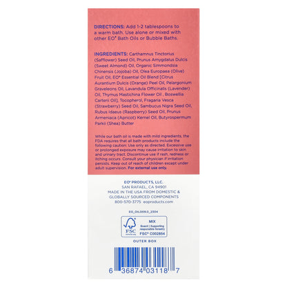 EO Products, Warm Embrace Bath Oil, Balancing Rose Geranium, 4 fl oz (118 ml)