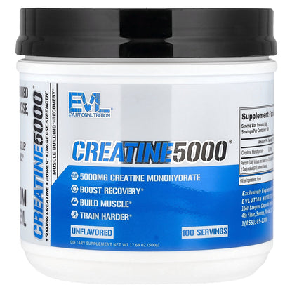 EVLution Nutrition, Creatine5000®, Unflavored, 17.64 oz (500 g)