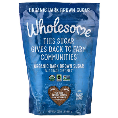 Wholesome Sweeteners, Organic Dark Brown Sugar, 24 oz (680 g)