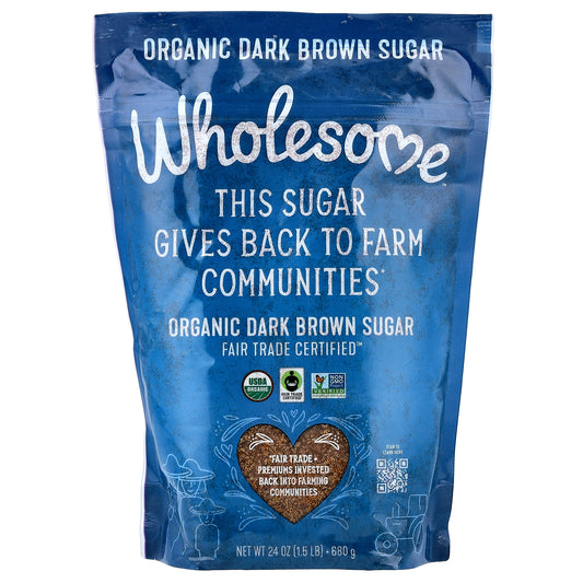 Wholesome Sweeteners, Organic Dark Brown Sugar, 24 oz (680 g)