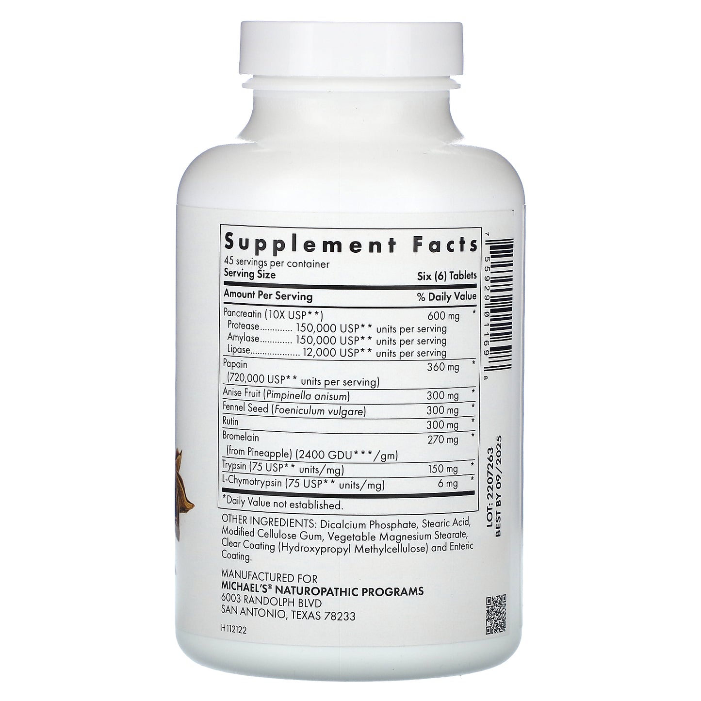 Michael's Health, Recovery Zymes, 270 Enteric-Coated pH Stable Tablets