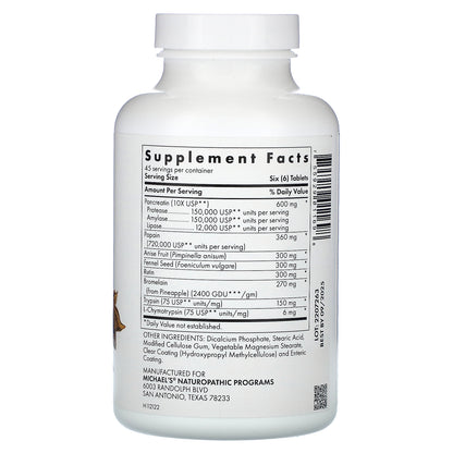 Michael's Health, Recovery Zymes, 270 Enteric-Coated pH Stable Tablets