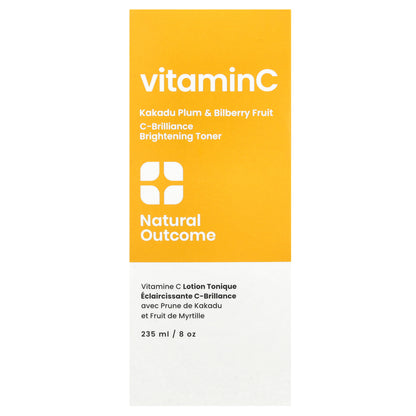 Natural Outcome, Vitamin C, C-Brilliance Brightening Toner, Fragrance Free, 8 oz (235 ml)