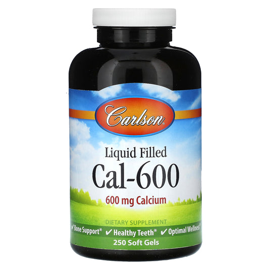 Carlson, Liquid Filled Cal-600, 600 mg, 250 Soft Gels