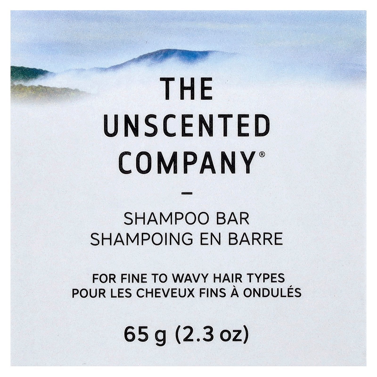 The Unscented Company, Shampoo Bar, For Fine to Wavy Hair Types, Fragrance Free, 2.3 oz (65 g)