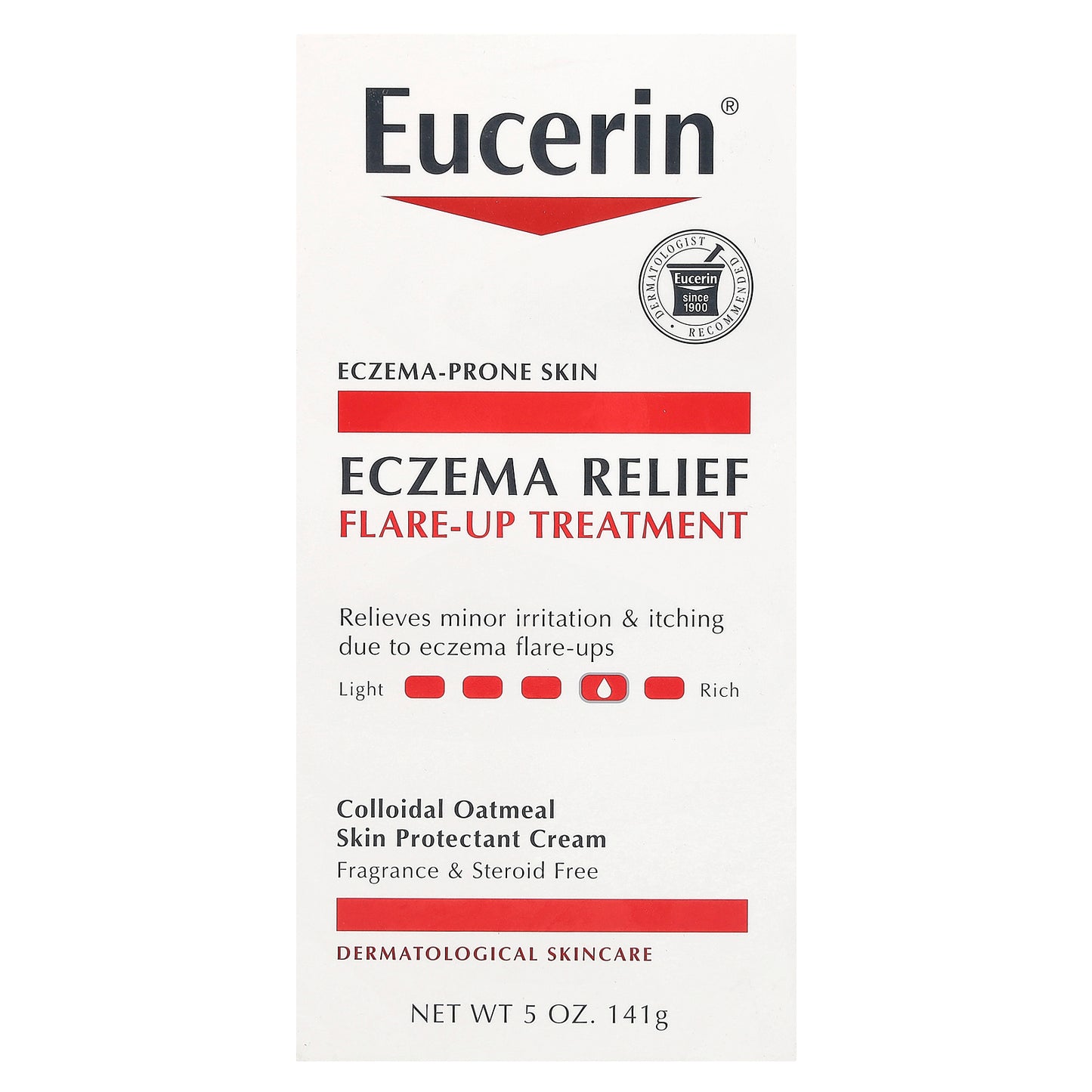 Eucerin, Eczema Relief Flare-Up Treatment, Fragrance Free, 5 oz (141 g)