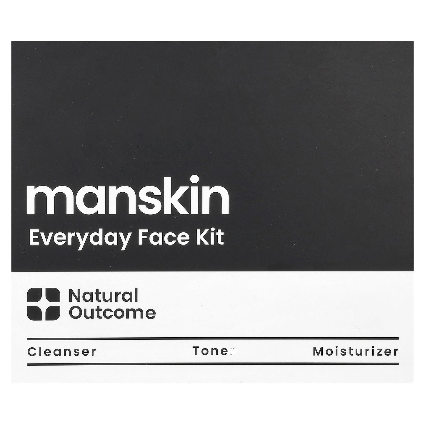 Natural Outcome, Man Skin, Everyday Face Kit, 3 Piece Kit