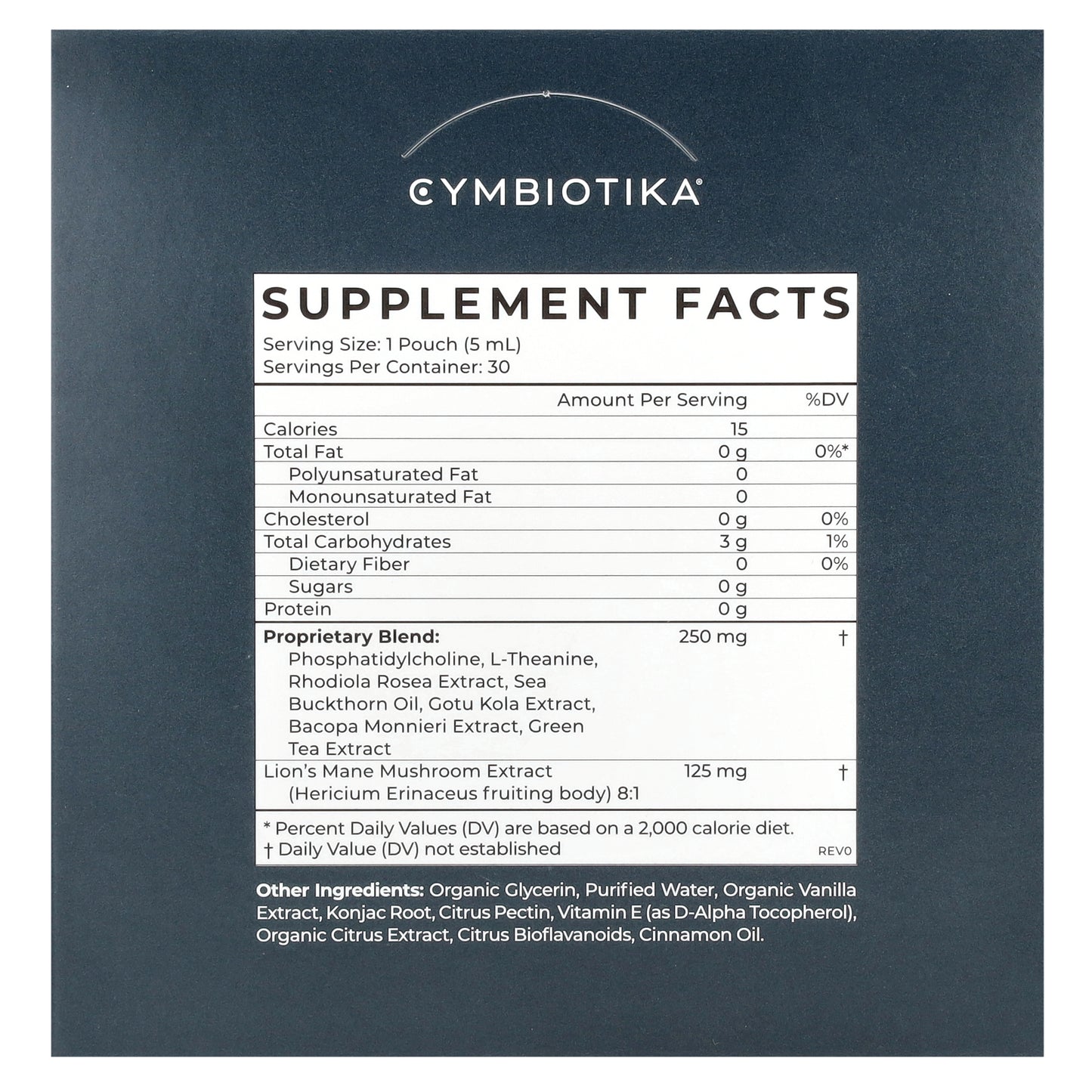 Cymbiotika, Golden Mind, Brain Health, Vanilla Chai, 30 Pouches, 5 ml Each