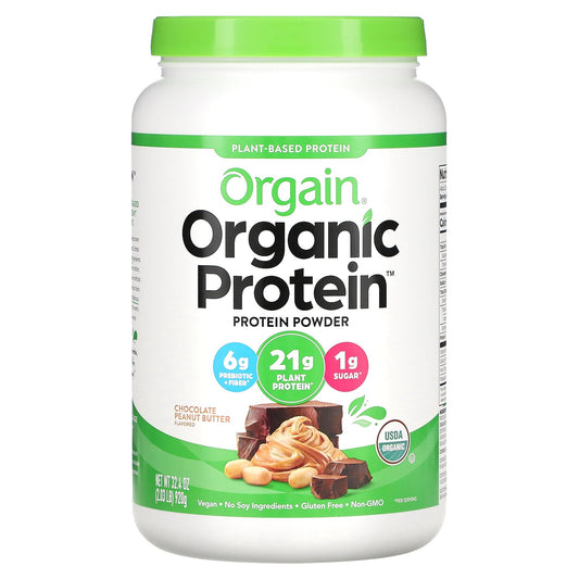 Orgain, Organic Protein Powder, Plant Based, Chocolate Peanut Butter, 2.03 lb (920 g)