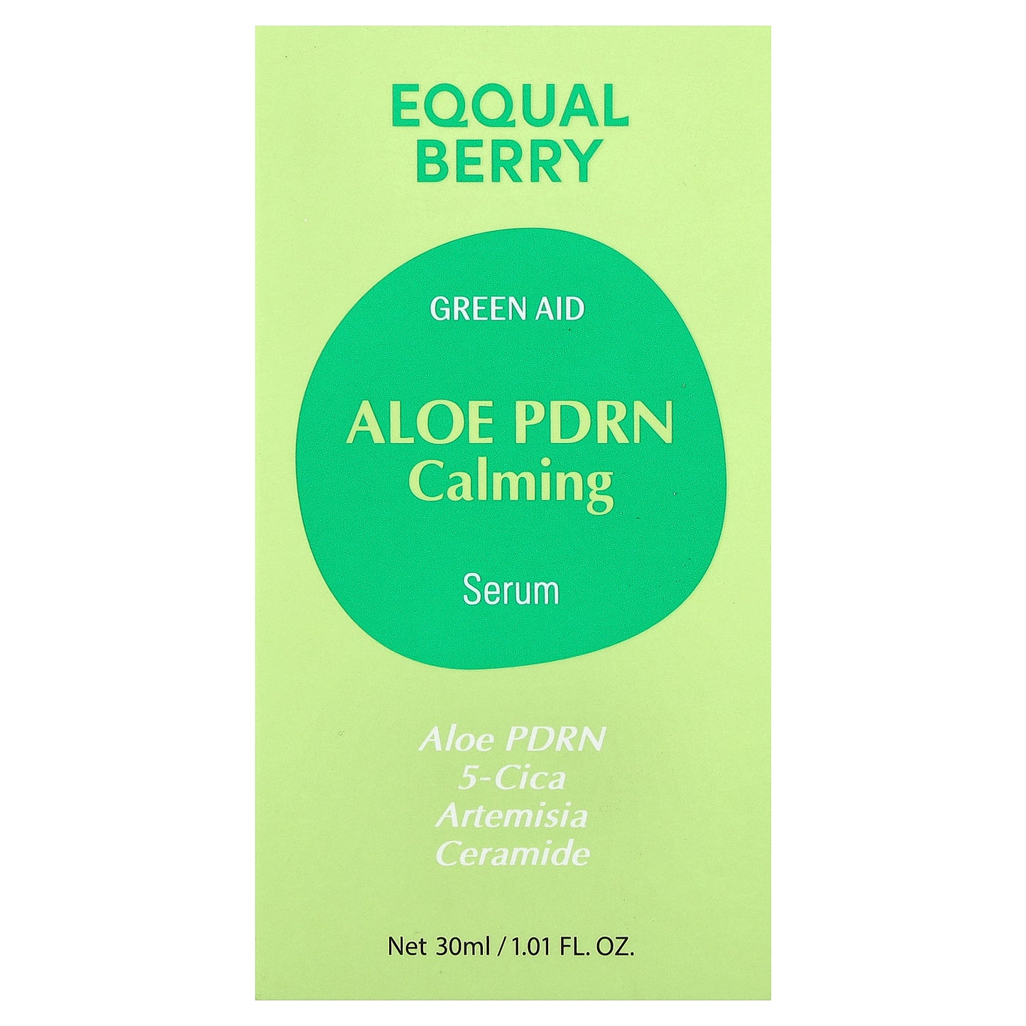 EQQUALBERRY, Green Aid, Aloe PDRN Calming Serum, 1.01 fl oz (30 ml)