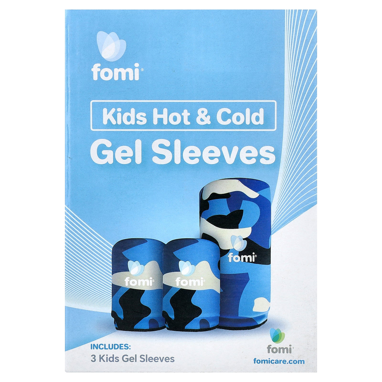FOMI, Kids Hot & Cold Gel Sleeves, 3 Sleeves