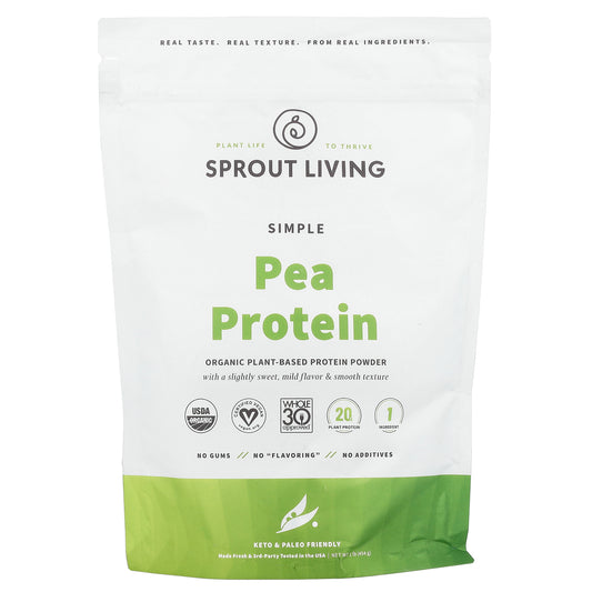 Sprout Living, Simple Pea Protein, 1 lb (454 g)