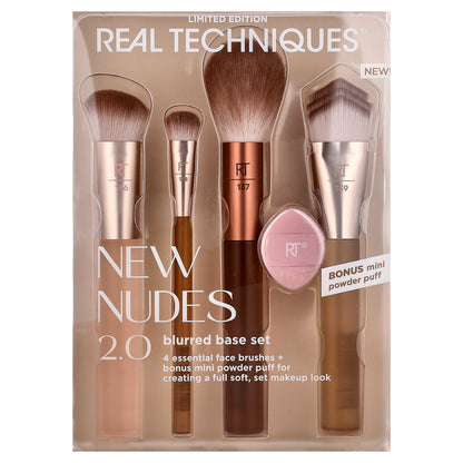 Real Techniques, New Nudes 2.0, Blurred Base Set, 5 Piece Set