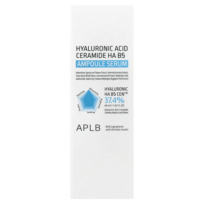 APLB, Hyaluronic Acid Ceramide HA B5 Ampoule Serum, 1.35 fl oz (40 ml)