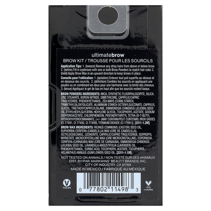 wet n wild, Ultimate Brow Kit™, 1111498 Dark Brown, 0.07 oz. (2.2 g)