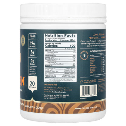 Nuzest, Clean Lean Protein, Chocolate Peanut Butter, 17.6 oz (500 g)