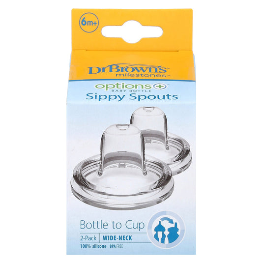 Dr. Brown's, Options+™ Baby Bottle, Sippy Spouts, 6 Months +, 2 Pack