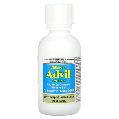 Children's Advil, Fever,  For Ages 2-11 Years, White Grape, 4 fl oz (120 ml)