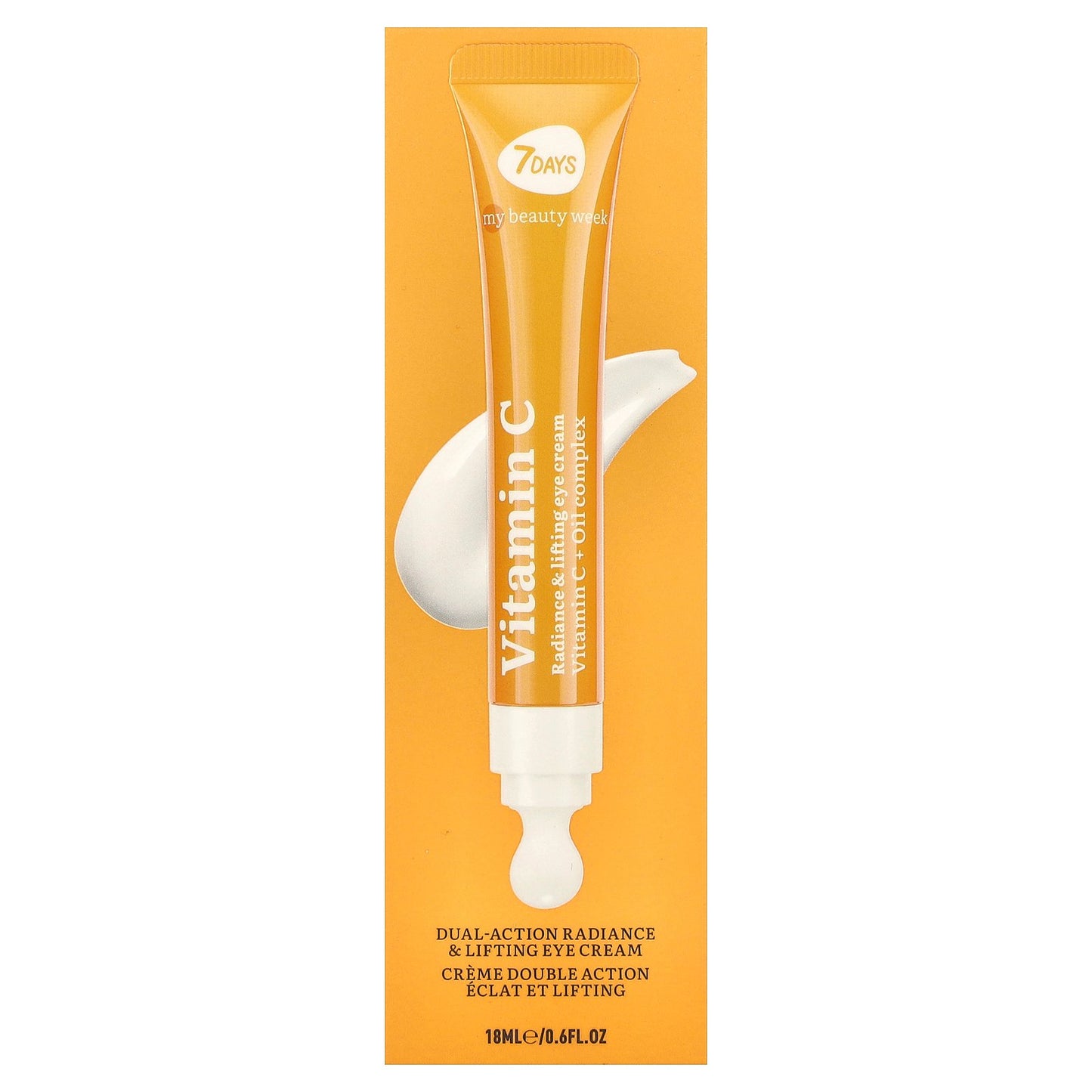 7 Days Beauty, Vitamin C, Dual-Action Radiance & Lifting Eye Cream, 0.6 fl oz (18 ml)