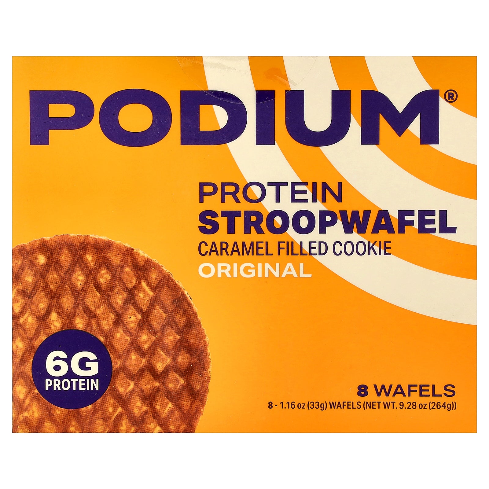 Podium Nutrition, Protein Stroopwafel, Original, 8 Wafels, 1.16 oz (33 g) Each