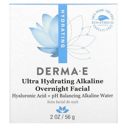 DERMA E, Ultra Hydrating Alkaline Overnight Facial, 2 oz (56 g)