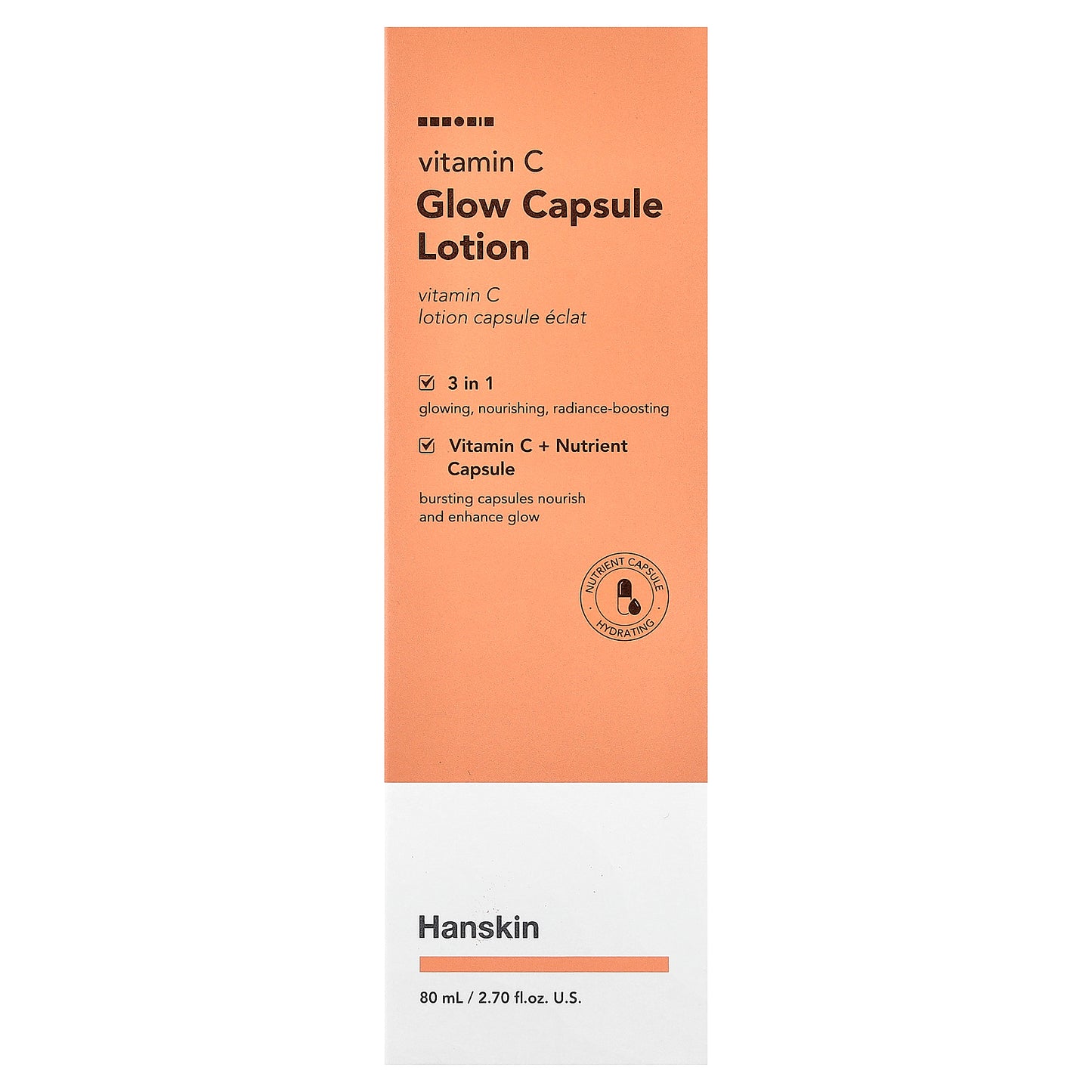 Hanskin, Vitamin C Glow Capsule Lotion , 2.7 fl oz (80 ml)