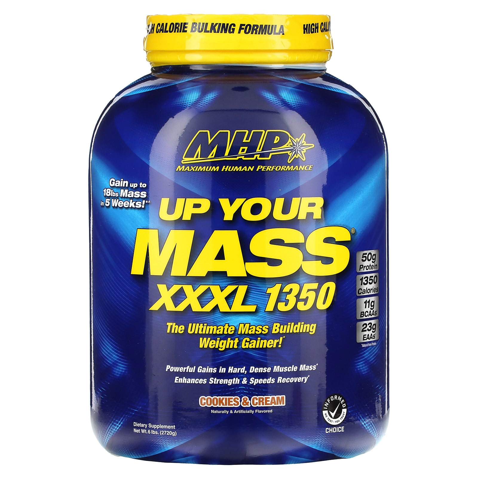 MHP, Up Your Mass XXXL 1350, Cookies & Cream, 6 lbs (2,720 g)