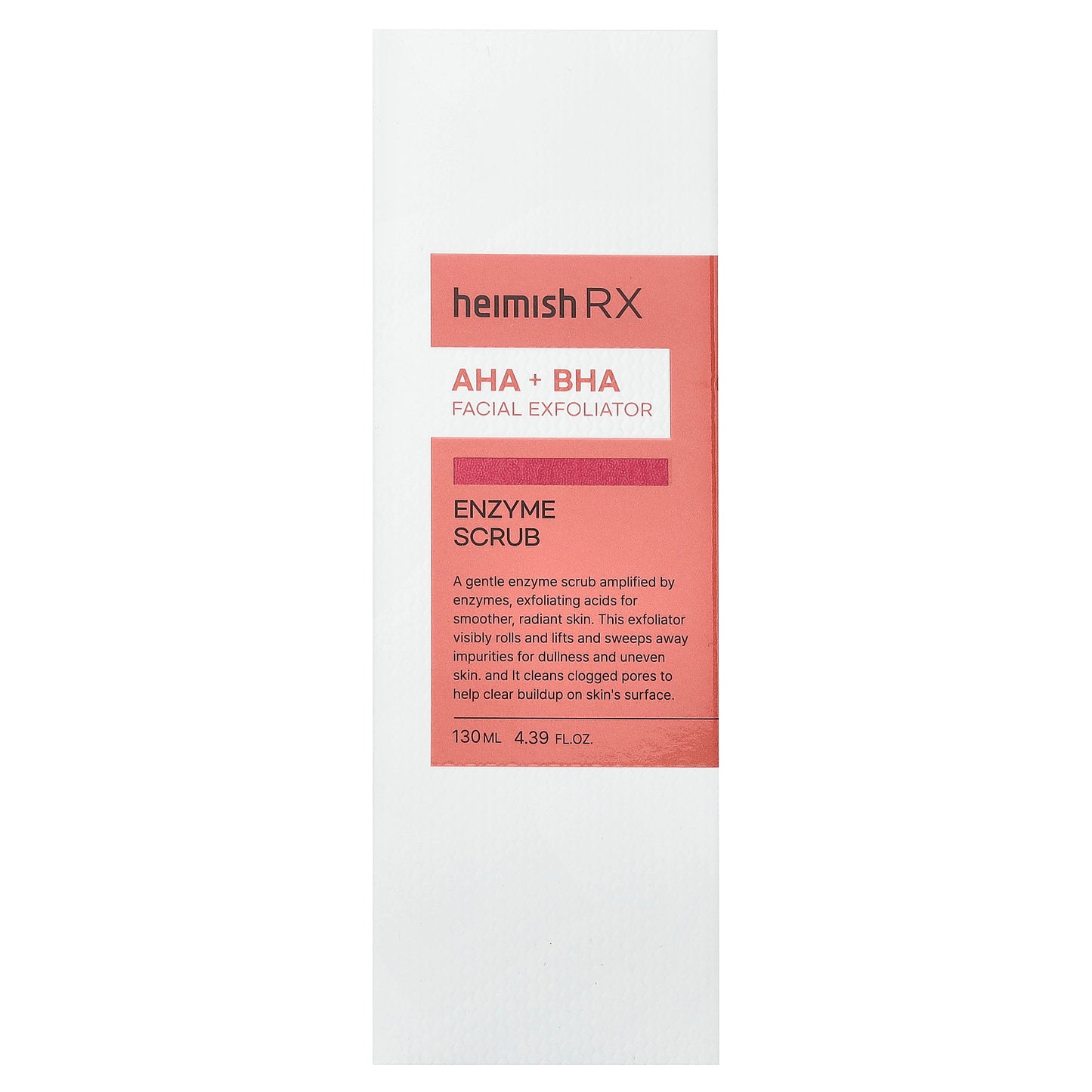 Heimish, AHA + BHA Facial Exfoliator, Enzyme Scrub, 4.39 fl oz (130 ml)