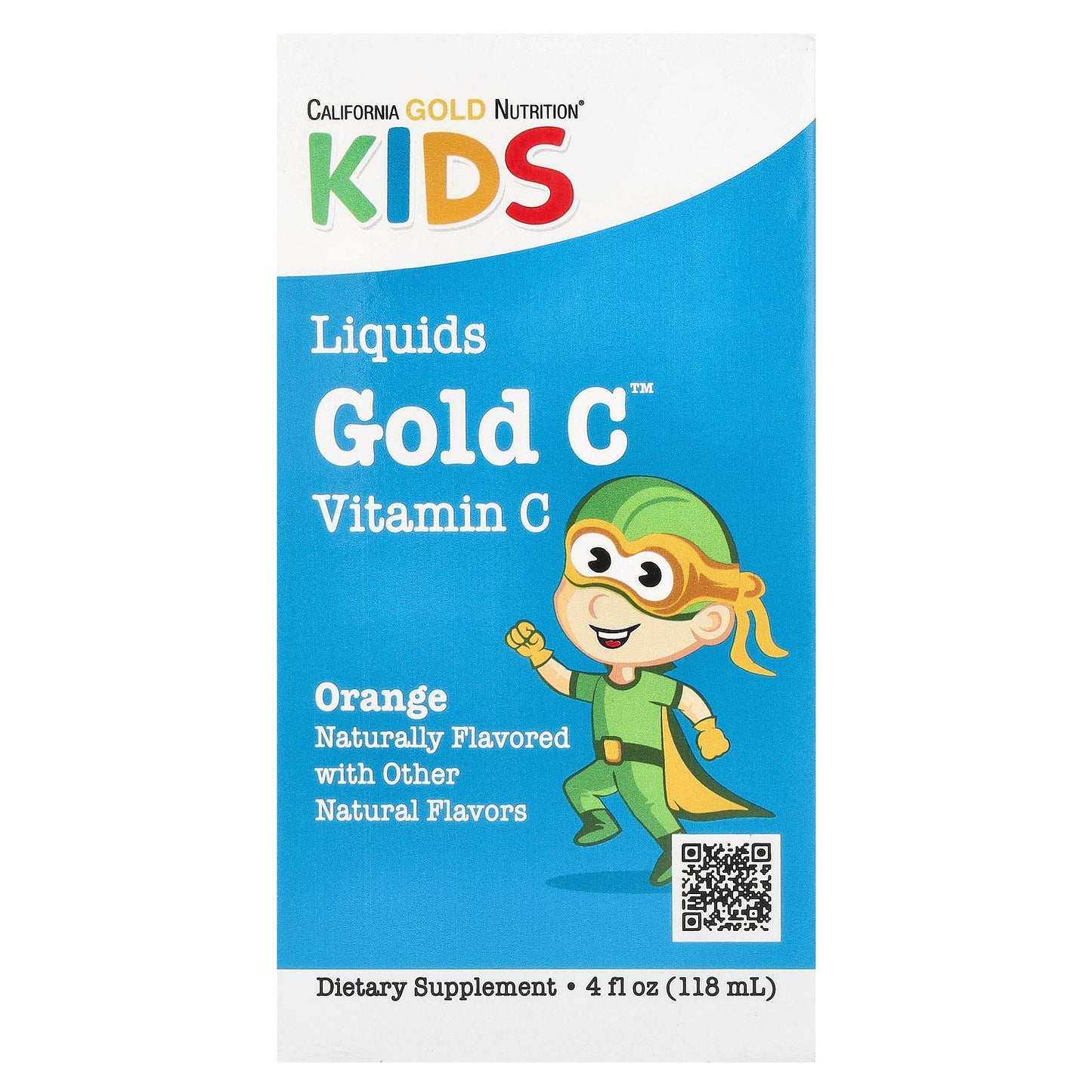 California Gold Nutrition, Kids Gold C, Liquid Vitamin C, Tart Orange, 4 fl oz (118 ml)